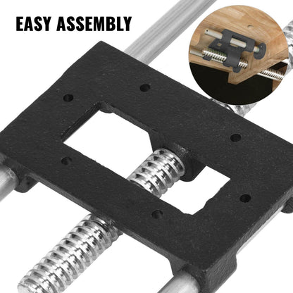 Heavy-Duty 0.23m Woodworking Vise, Cast Iron & Steel, 5.3 kg Capacity