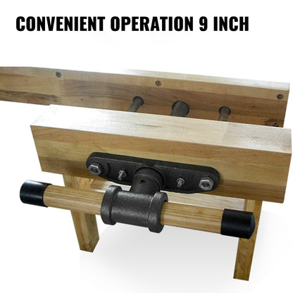 VEVOR Wood Vise 9 Inch Woodworking Vise, Heavy-Duty Steel and Cast Iron Workbench