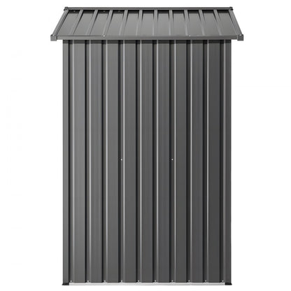 1860 x 1210 x 1841mm Metal Garden Shed with 4 Louver Vents Waterproof Grey