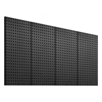 VEVOR Pegboard Combination Kit 280 x 280 mm Plastic Pegboard 4 Panels Black