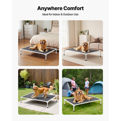 VEVOR Elevated Dog Bed for Large Dog Portable Raised Dog Cot with Teslin Mesh XL