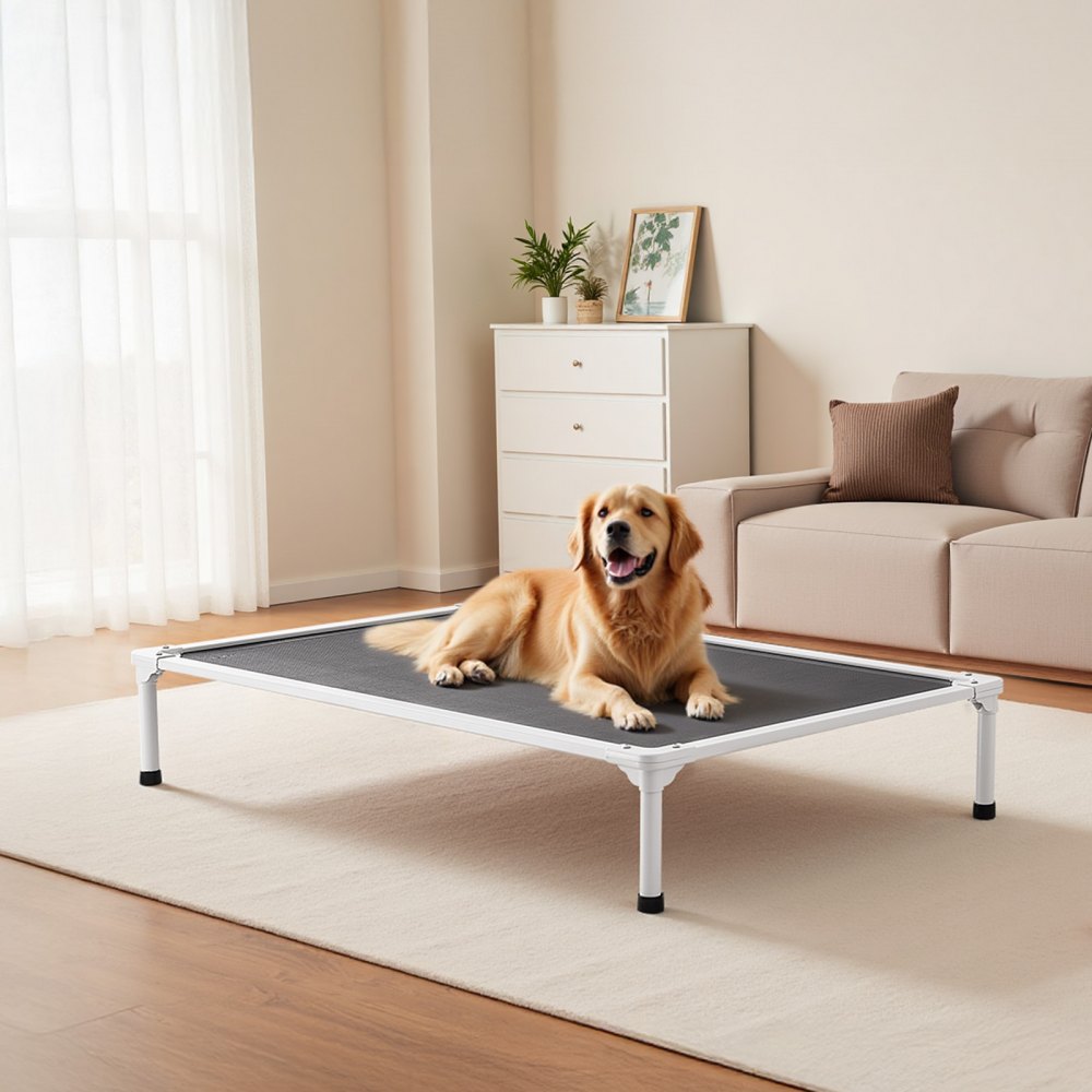 VEVOR Elevated Dog Bed for Large Dog Portable Raised Dog Cot with Teslin Mesh XL
