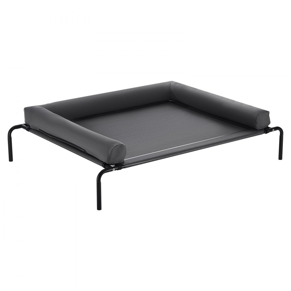 VEVOR Elevated Dog Bed for Large Dog Portable Raised Dog Cot with Pillow XL Gray