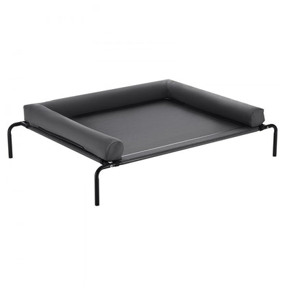 VEVOR Elevated Dog Bed for Large Dog Portable Raised Dog Cot with Pillow XL Gray