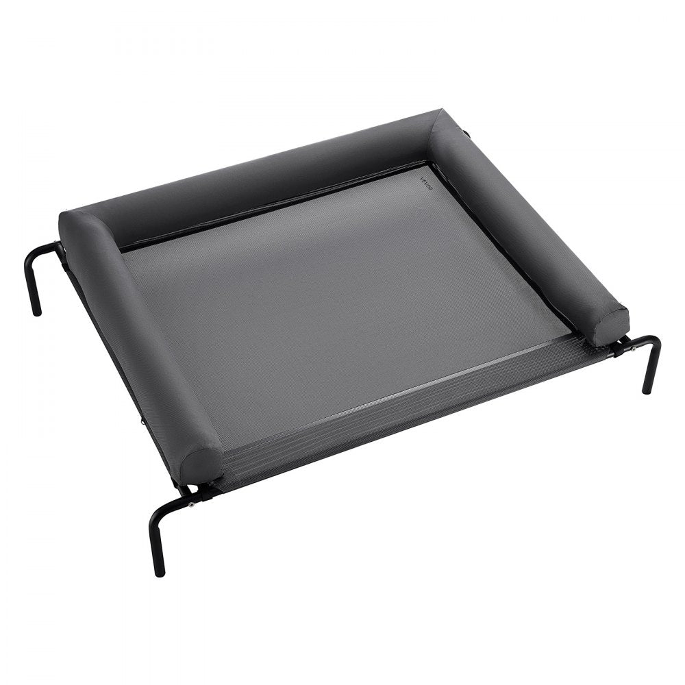 VEVOR Elevated Dog Bed for Large Dog Portable Raised Dog Cot with Pillow XL Gray
