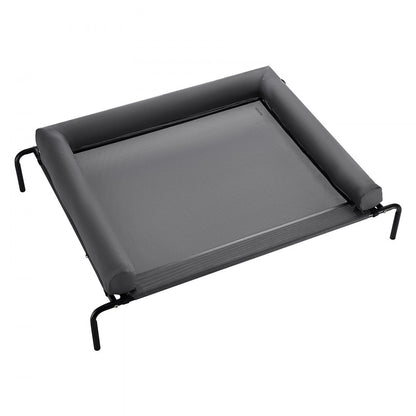 VEVOR Elevated Dog Bed for Large Dog Portable Raised Dog Cot with Pillow XL Gray