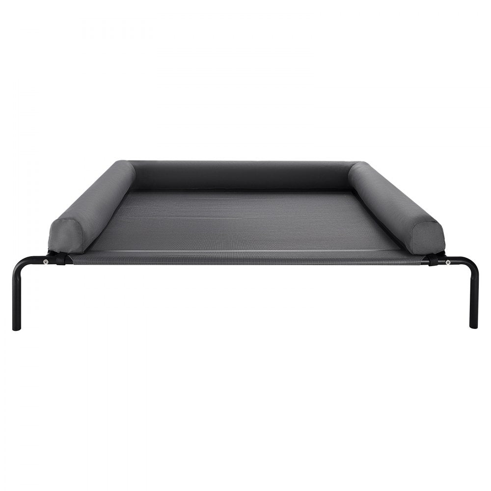 VEVOR Elevated Dog Bed for Large Dog Portable Raised Dog Cot with Pillow XL Gray