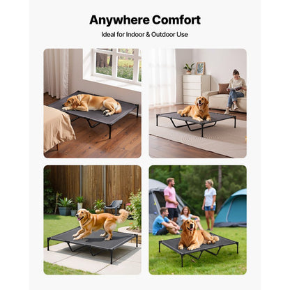 VEVOR Elevated Dog Bed for Large Dog Portable Raised Dog Cot with Metal Frame XL