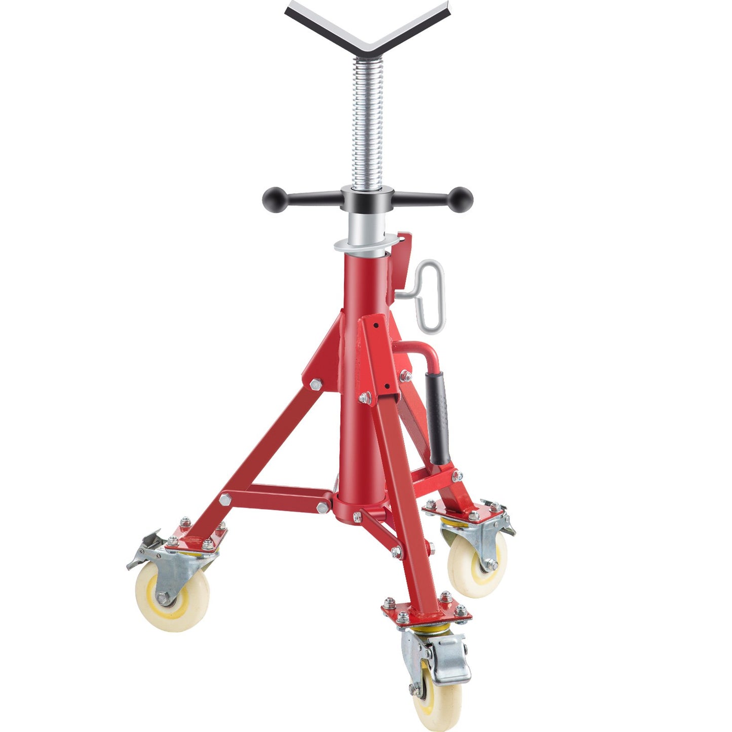 VEVOR Pipe Stand, Pipe Jack Stand, V Head Pipe Stand Adjustable Height 23.6-42.5