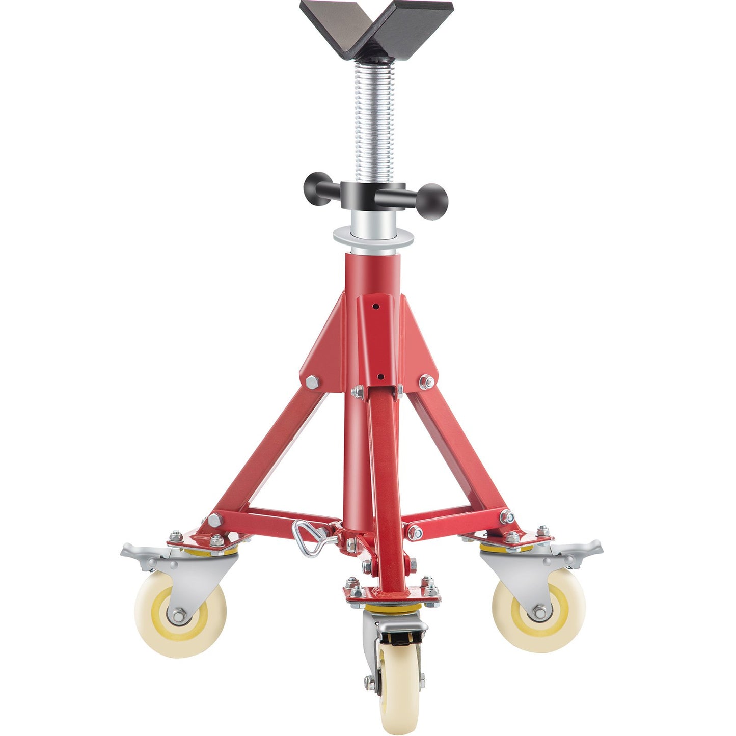 VEVOR Pipe Stand, Pipe Jack Stand, V Head Pipe Stand Adjustable Height 20-37 Inch,