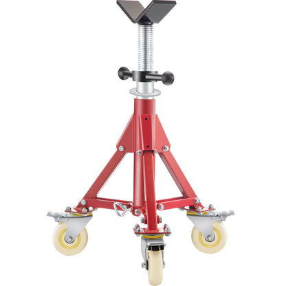 VEVOR Pipe Stand, Pipe Jack Stand, V Head Pipe Stand Adjustable Height 20-37 Inch,