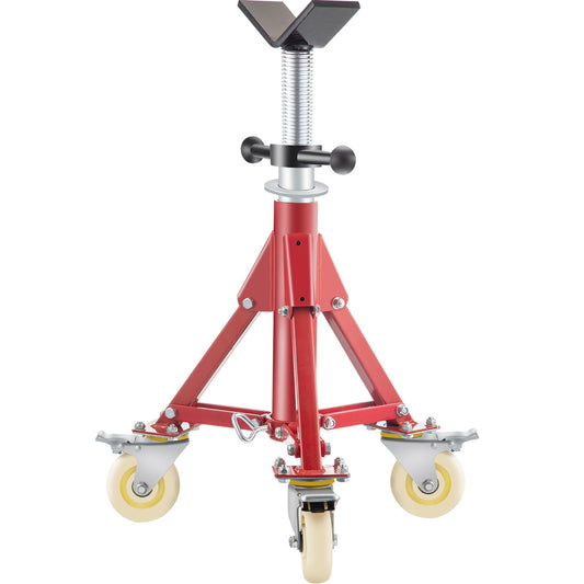 VEVOR Pipe Stand, Pipe Jack Stand, V Head Pipe Stand Adjustable Height 20-37 Inch,