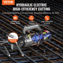 1000W Electric Hydraulic Rebar Cutter, Cuts 4-16mm Rebar, 7.3 kg, Black
