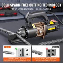 1000W Electric Hydraulic Rebar Cutter, Cuts 4-20mm, 9 kg, Black
