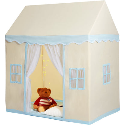 Kids Playhouse Tent with Mat & Lamp, Indoor/Outdoor, Ages 1-5, Beige
