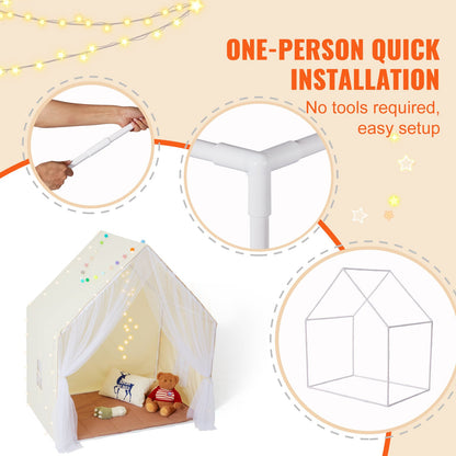 VEVOR Kids Play Tent, Kids Tent for Kids 1-5 Years Old, Toddler Tent with Mat and