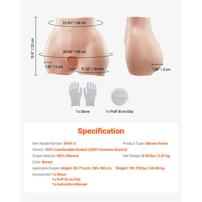 Silicone Butts Hip Enhancer Shapewear Panty for Crossdresser Drag Queen
