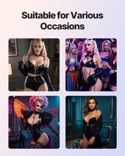 Silicone Bodysuit, D-Cup Silicone Breastplate for Crossdressers, Realistic Silk Cotton-Filled Fake Boobs Breast Forms for Transgender Cosplay Drag Queen, Nude