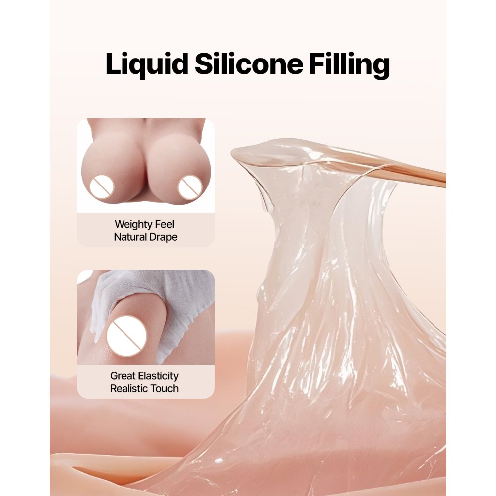 Silicone Breastplate K Sized High Neck Fake Breasts for Cosplay Drag Queen