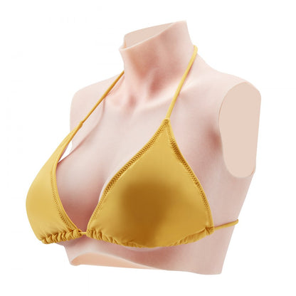 VEVOR Silicone Breastplate D-Cup High Neck Fake Breasts for Cosplay Drag Queen