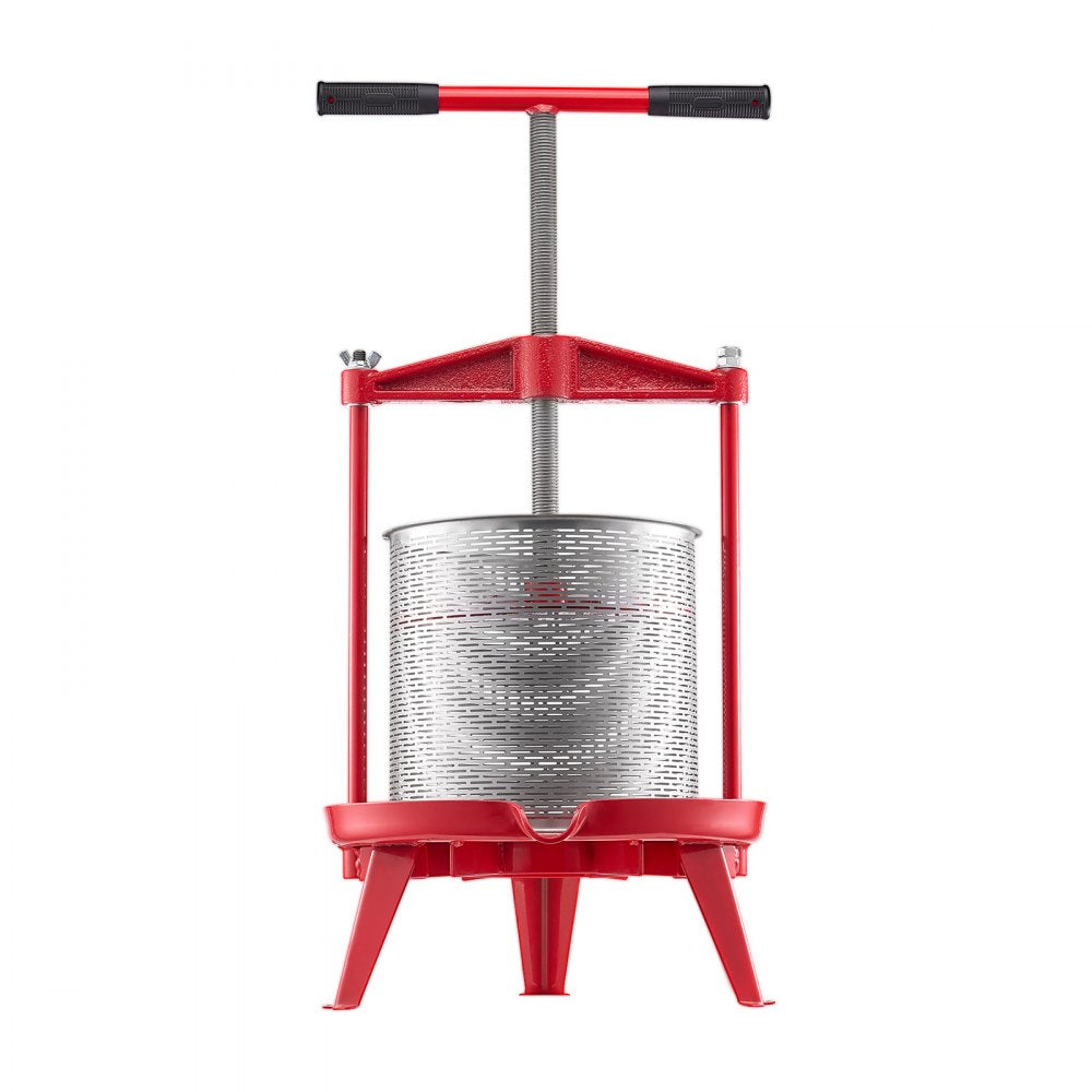 VEVOR Fruit Wine Press Manual Press for Wine Making 3.69 Gal/14L Stainless Steel