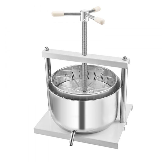 VEVOR Fruit Wine Press Manual Press for Wine Making 3.17 Gal/12L Stainless Steel