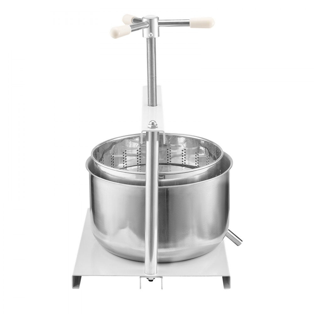 VEVOR Fruit Wine Press Manual Press for Wine Making 3.17 Gal/12L Stainless Steel
