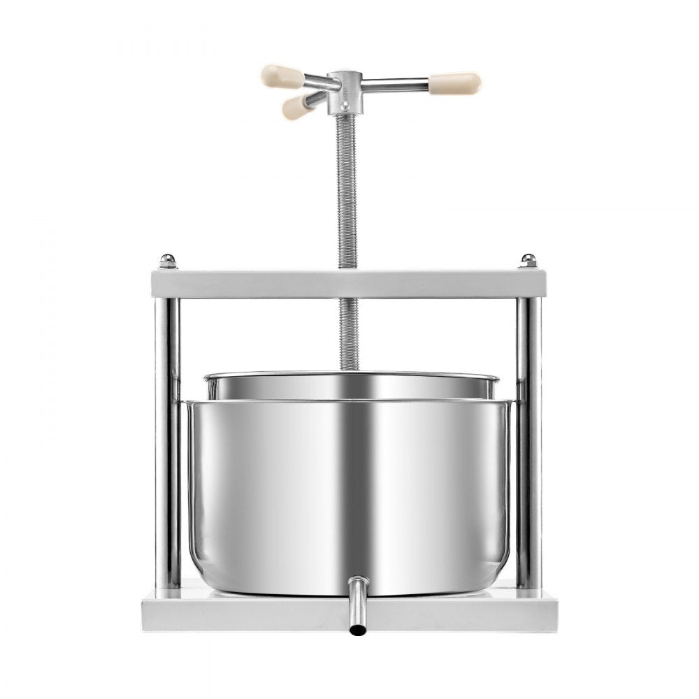 VEVOR Fruit Wine Press Manual Press for Wine Making 3.17 Gal/12L Stainless Steel
