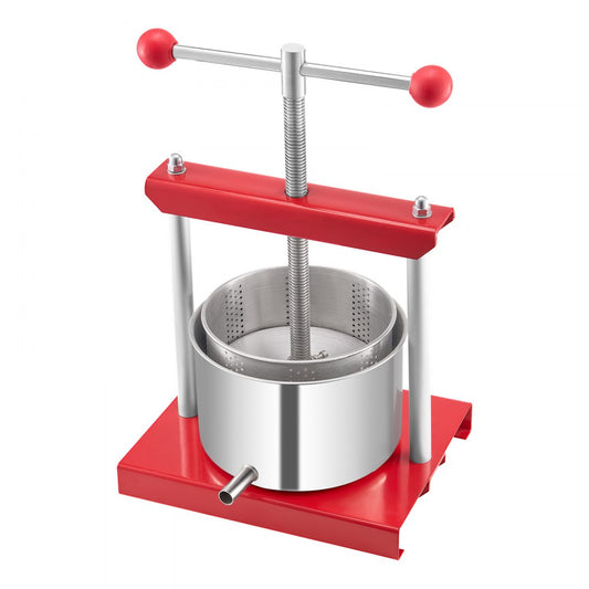VEVOR Fruit Wine Press Manual Press for Wine Making 0.8 Gal/3L Stainless Steel