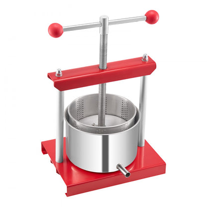 VEVOR Fruit Wine Press Manual Press for Wine Making 0.8 Gal/3L Stainless Steel