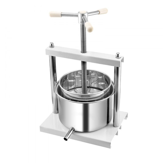 VEVOR Fruit Wine Press Manual Press for Wine Making 1.45 Gal/5L Stainless Steel