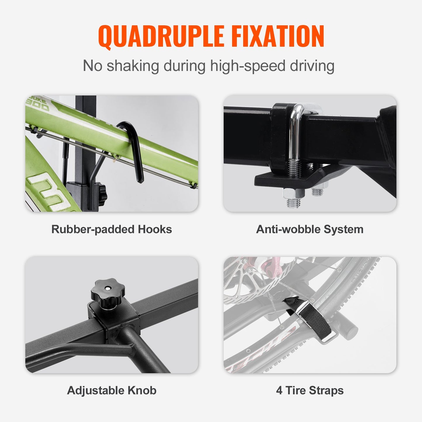 VEVOR 2-Bike Rack Hitch Mount Folding Carrier Car Truck SUV 1.25 80lbs