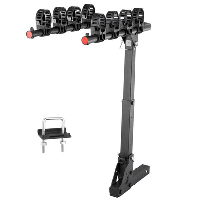 4-Bike Hitch Rack, Folding & Tiltable Carrier for Car/Truck/SUV, 68 kg Capacity