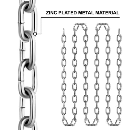Heavy-Duty Zinc Plated Chain, 30.5m Length, 6mm Diameter, 6123kg Capacity