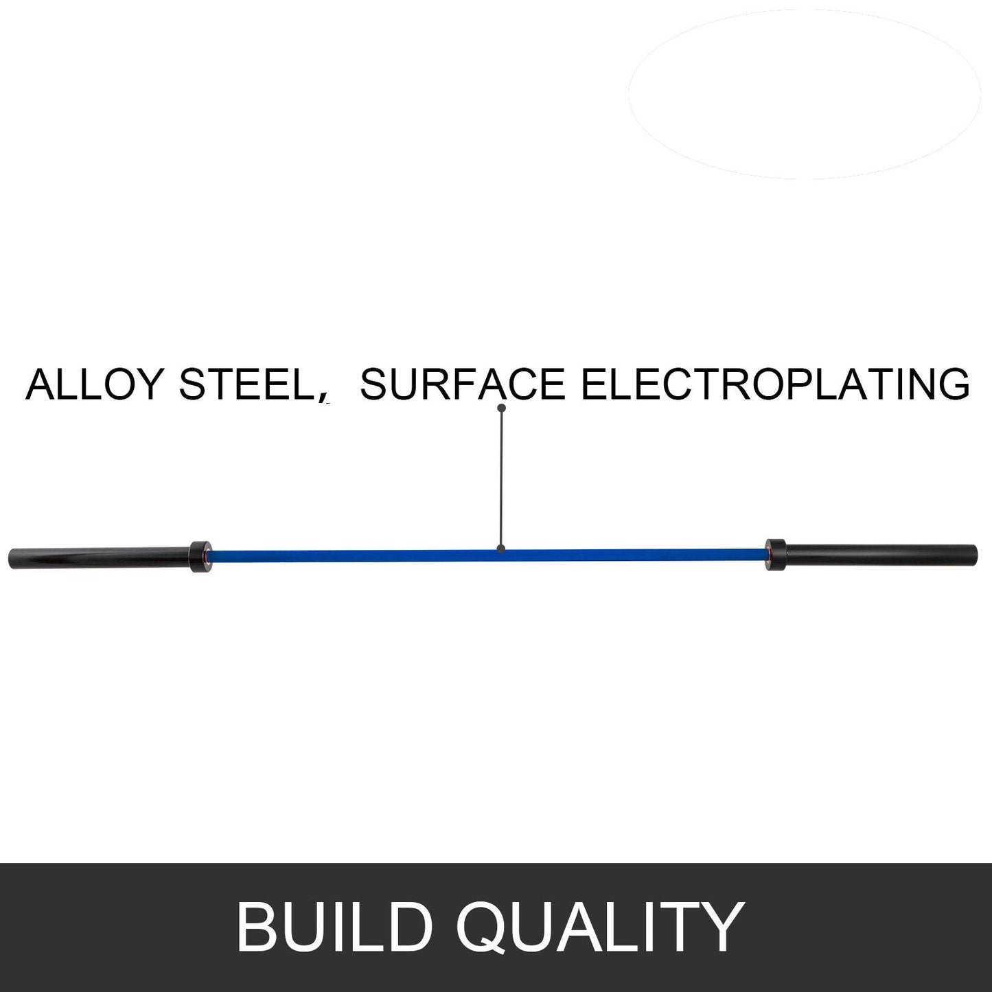 15kg/20kg Barbell for Weightlifting & Crossfit - 2m, 544kg Capacity, Alloy Steel