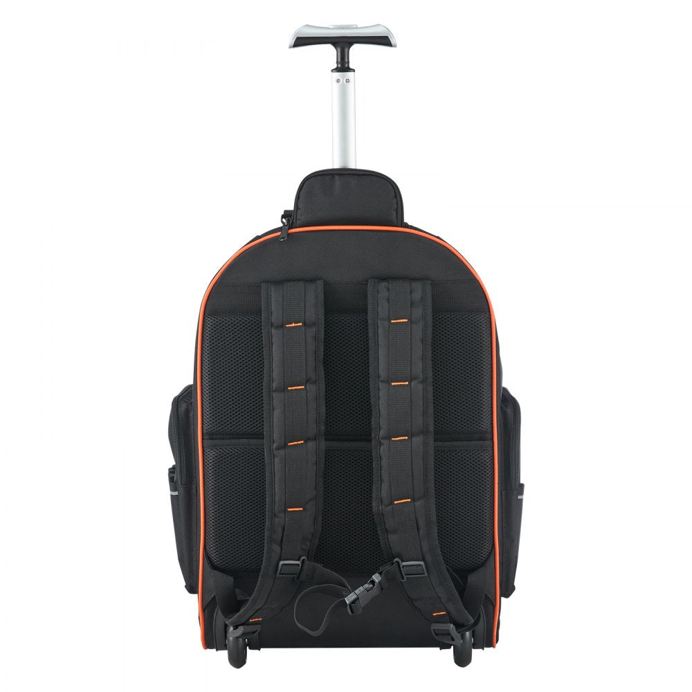 VEVOR Rolling Tool Backpack 72 Pockets Heavy Duty Roller Tool Bag on Wheels