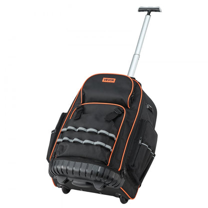 VEVOR Rolling Tool Backpack 72 Pockets Heavy Duty Roller Tool Bag on Wheels