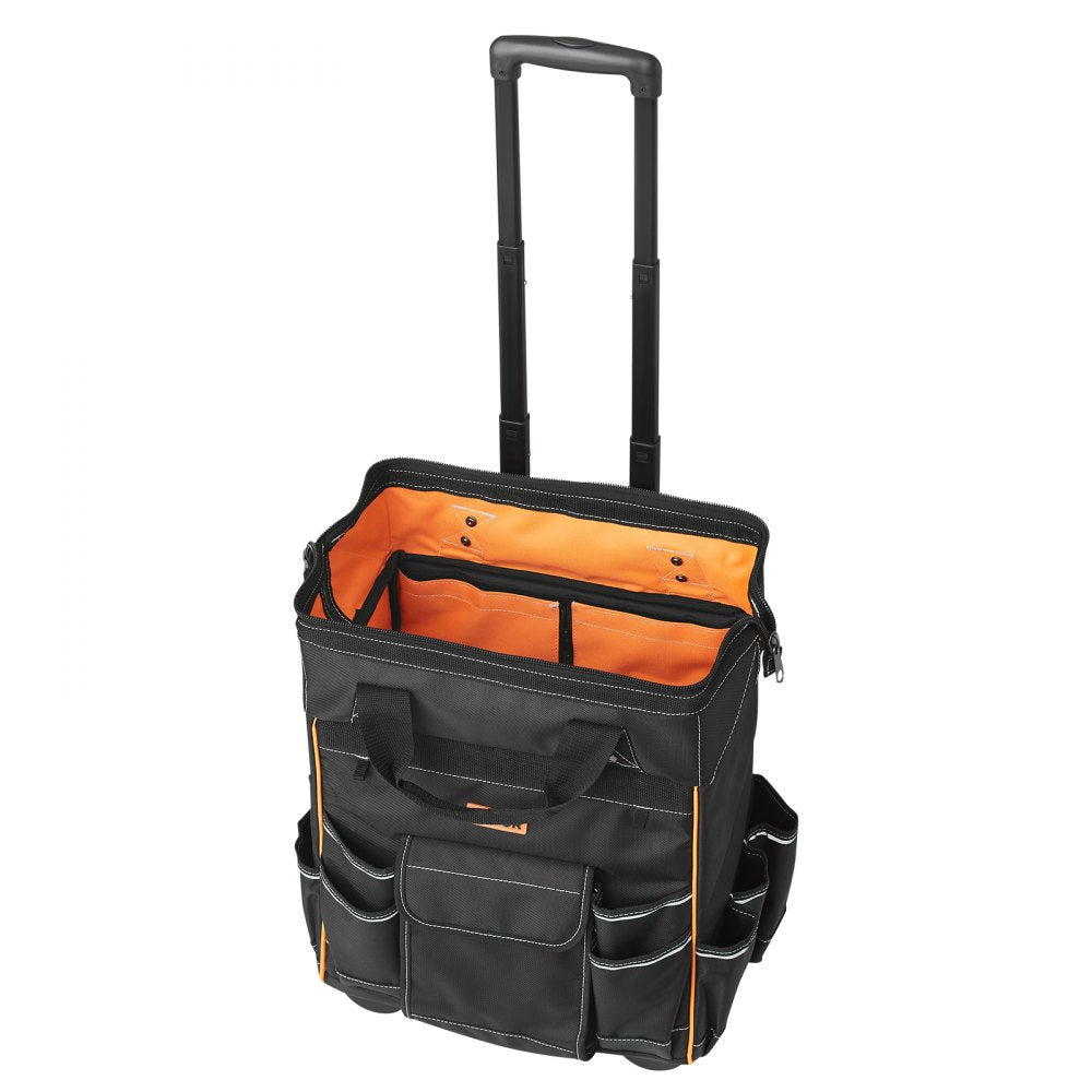 VEVOR Rolling Tool Bag 25 Pockets Heavy Duty Roller Tool Bag on Wheels