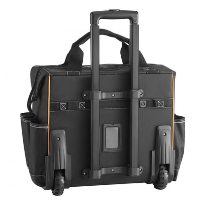 VEVOR Rolling Tool Bag 25 Pockets Heavy Duty Roller Tool Bag Telescoping Handle