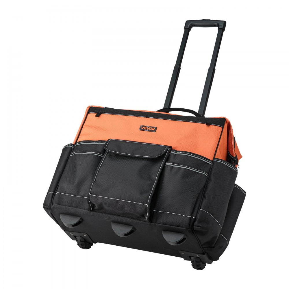 VEVOR Rolling Tool Bag 27 Pockets Heavy Duty Roller Tool Bag on Wheels