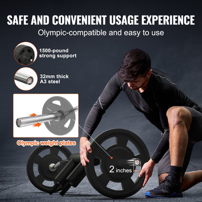 VEVOR Safety Squat Bar Fitness Squat Bar Attachment Weight Lifting