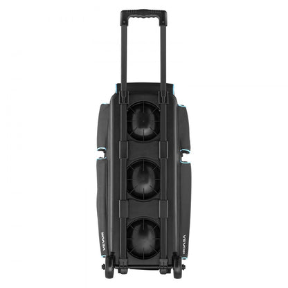 VEVOR 3 Ball Bowling Bag with Wheels Double Roller Bowling Bag Shoe Compartment