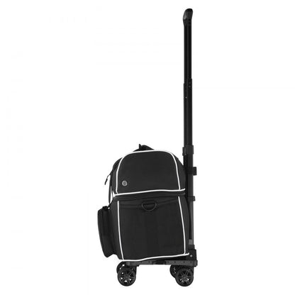 VEVOR 2 Ball Bowling Bag with Wheels Four Roller Bowling Bag Shoe Compartment