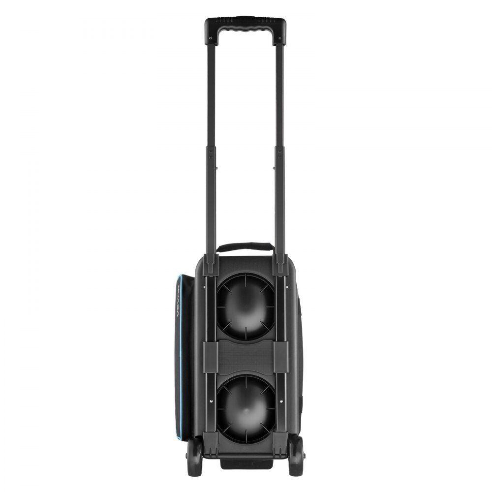 VEVOR 2 Ball Bowling Bag with Wheels Double Roller Bowling Bag Shoe Compartment