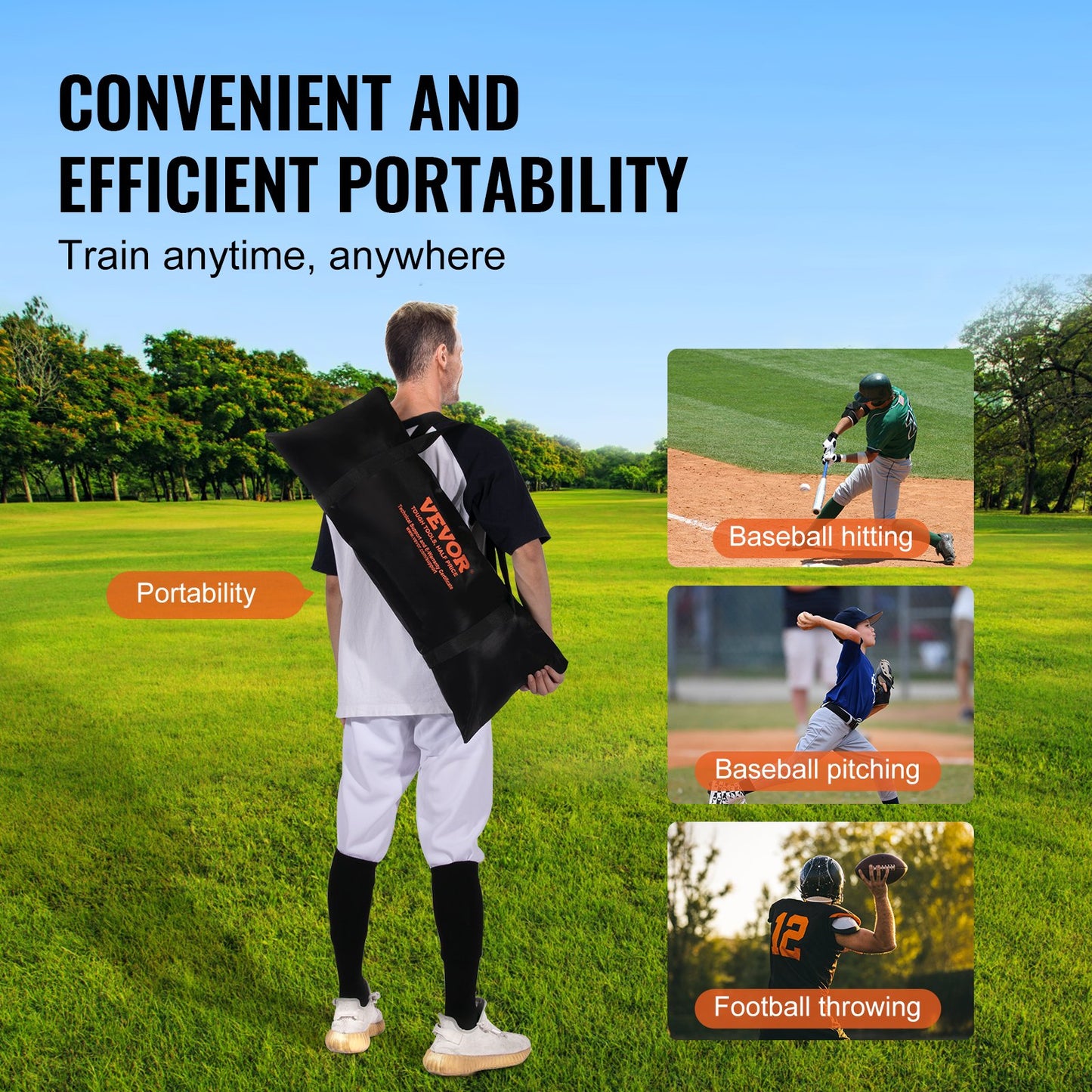 VEVOR 8 x 8 ft Football Trainer Throwing Net, Training Throwing Target Practice