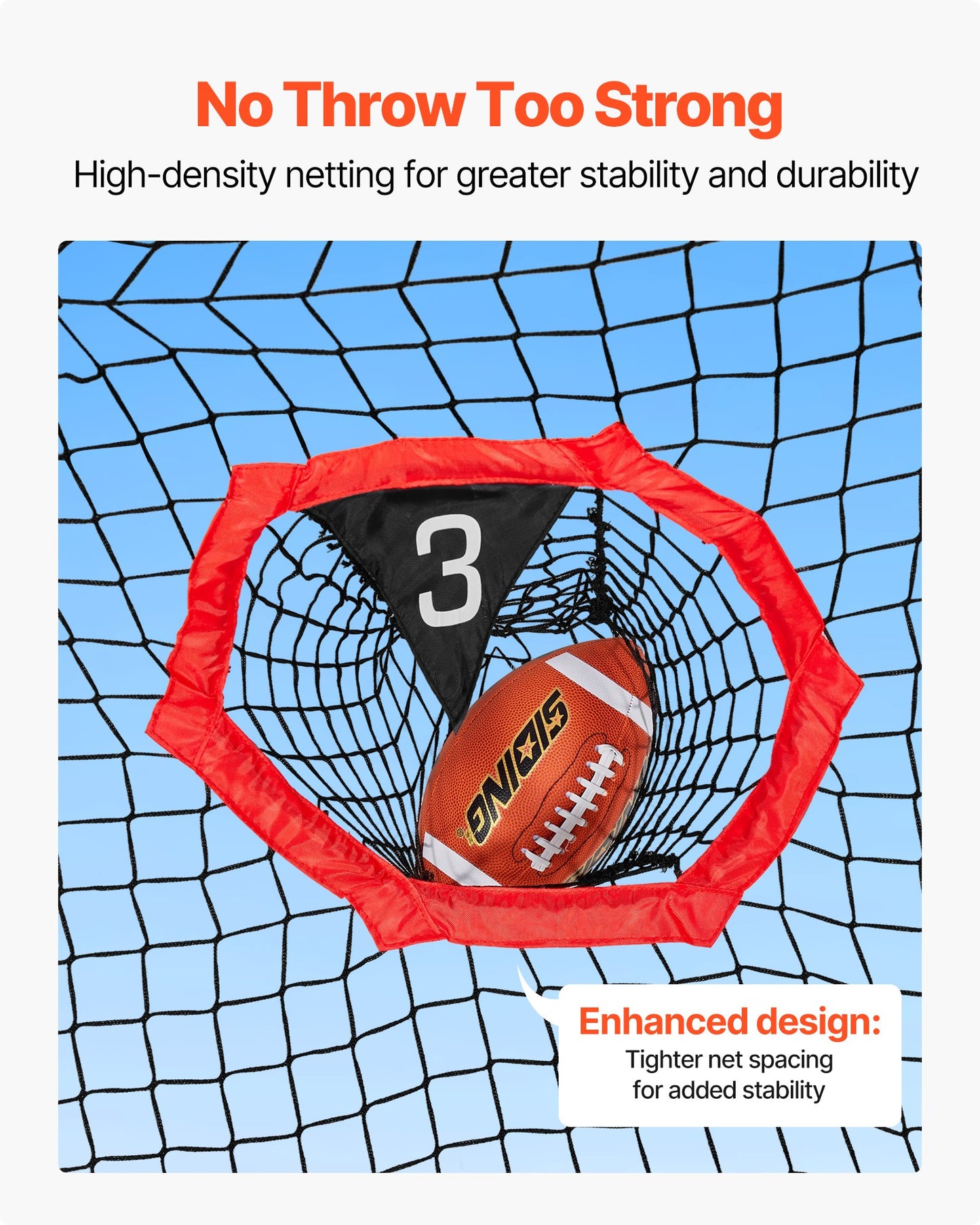 2438.4x2438.4mm Football Trainer Throwing Net, Training Throwing Target Practice Net with 6 Target Pockets, Knotless Net Includes Straps and Portable Carry Case, Improve QB Throwing Accuracy,Red