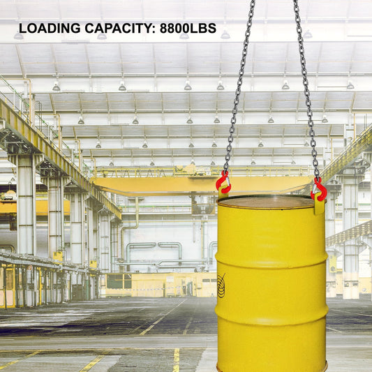 1.5 m Double Leg Chain Sling with Grab Hooks, 4 Ton Capacity, Grade 80 Steel