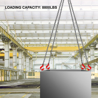 VEVOR 4 Legs Chain Sling with Sling Hook G80, 8MM X 1M Lifting Chain Slings, Chain