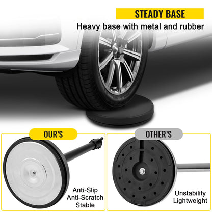 8-Piece Crowd Control Stanchion Set with 2 m Retractable Black Belt