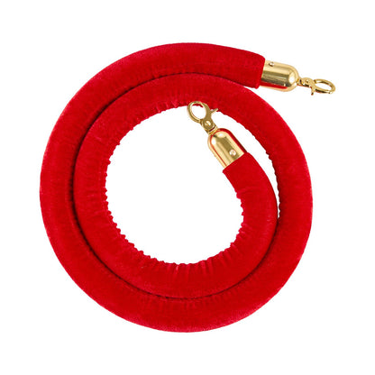 2 Pcs Red Velvet Stanchion Ropes, 1.5 m Crowd Control Stanchion Red Velvet Ropes with Gold Hooks, Post Queue Barrier Carpet Rope for Carpet Events Movie Theaters Grand Openings Hotels Party